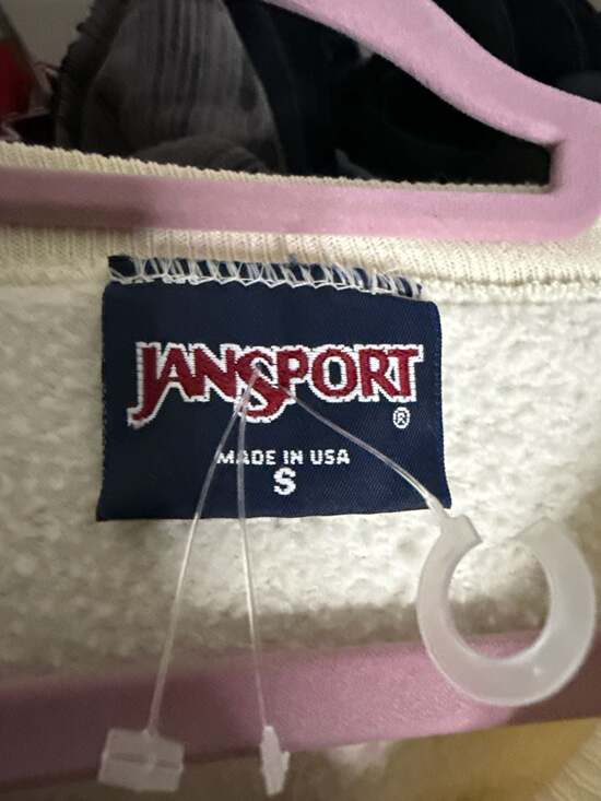 90s JanSport Drexel University MOM Embroidered Crewneck Sweatshirt Cream Small - Picture 7 of 8